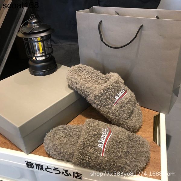 slippers designer paris balencaigass family woolen slippers women autumn new style wearing thick soled lamb hair embroidery letter slippers, Black
slippers designer paris balencaigass family woolen slippers women autumn new style wearing thick soled lamb hair embroidery letter slippers, Black