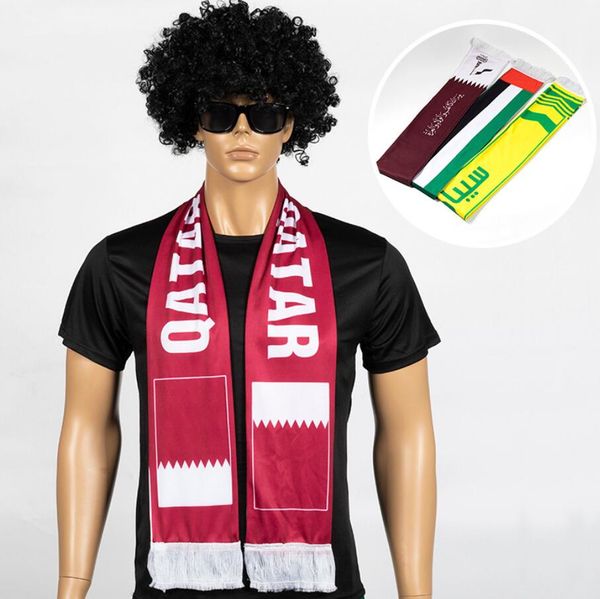 2022 qatar world cup fan banner flags supplies scarves campaign scarves football ads tassels satin scarve
2022 qatar world cup fan banner flags supplies scarves campaign scarves football ads tassels satin scarve