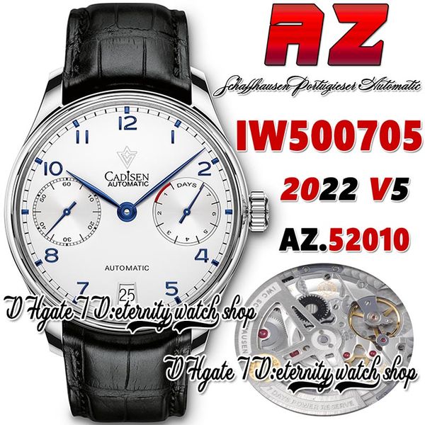 azf v5 az500705 a52010 automatic mens watch white power reserve dial blue number markers stainless steel case leather strap 2022 super editi, Slivery;brown
azf v5 az500705 a52010 automatic mens watch white power reserve dial blue number markers stainless steel case leather strap 2022 super editi, Slivery;brown