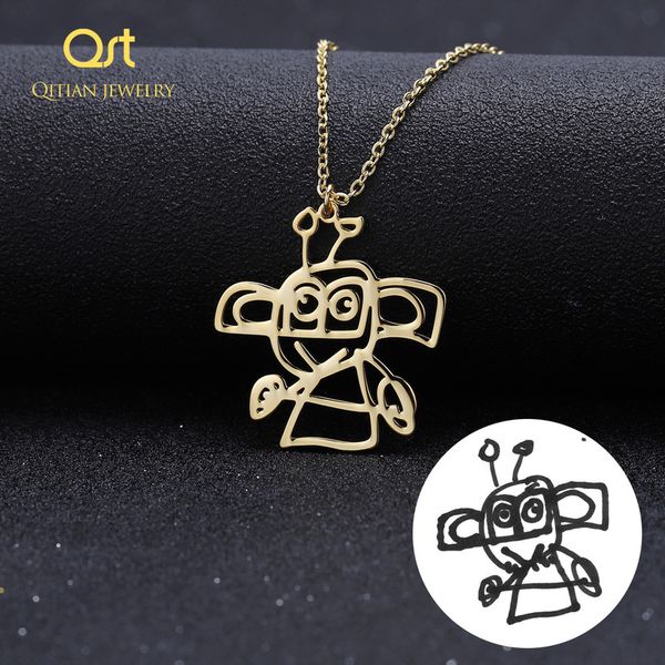 pendant necklaces custom children's drawing necklace kid's art child artwork personalized graffiti your design name jewelry 220922, Silver
pendant necklaces custom children's drawing necklace kid's art child artwork personalized graffiti your design name jewelry 220922, Silver