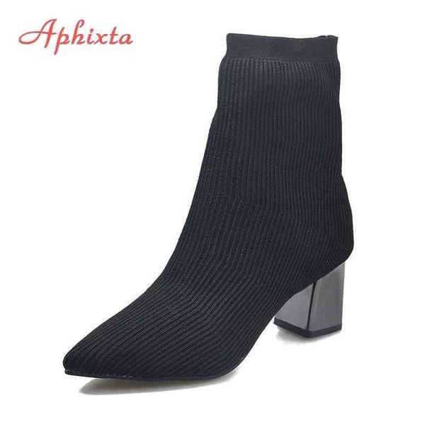boots aphixta black 6cm metal square heels cotton socks women stretch fabric pointed toe shoes ankle for woman boats y2209
boots aphixta black 6cm metal square heels cotton socks women stretch fabric pointed toe shoes ankle for woman boats y2209