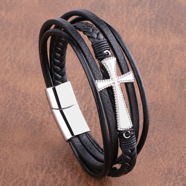 designer bracelet luxury nail bracelets original hand woven bracelet cross multi layer men stainless steel leather rope wholesale, Golden;silver
designer bracelet luxury nail bracelets original hand woven bracelet cross multi layer men stainless steel leather rope wholesale, Golden;silver