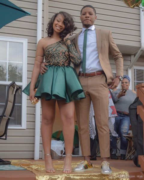 2023 green sequins prom dresses one shoulder long sleeves a line illusion above knee length custom made pleats ruched evening party gowns ve, Black
2023 green sequins prom dresses one shoulder long sleeves a line illusion above knee length custom made pleats ruched evening party gowns ve, Black