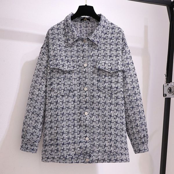women s plus size outerwear coats 150kg autumn small fragrance woven lattice loose jacket bust 158cm 6xl 7xl 8xl 9xl 10xl pocket lapel coat, Black
women s plus size outerwear coats 150kg autumn small fragrance woven lattice loose jacket bust 158cm 6xl 7xl 8xl 9xl 10xl pocket lapel coat, Black