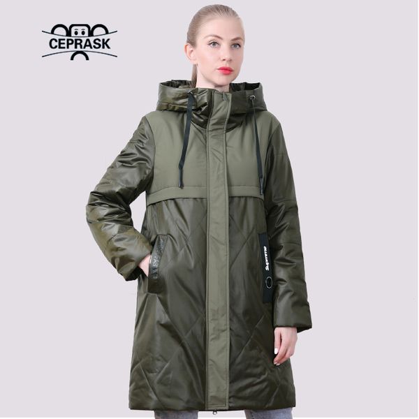 women s plus size outerwear coats ceprask spring autumn women jacket parkas hooded long quilted thin cotton windproof clothing 220922, Black
women s plus size outerwear coats ceprask spring autumn women jacket parkas hooded long quilted thin cotton windproof clothing 220922, Black