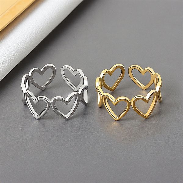 cluster rings s925 sterling silver ring goodlooking aesthetic heart hollowout gold plated not allergic opening love jewelry loop kofo 220921, Golden;silver
cluster rings s925 sterling silver ring goodlooking aesthetic heart hollowout gold plated not allergic opening love jewelry loop kofo 220921, Golden;silver