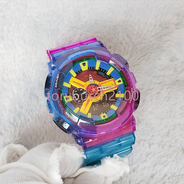 110 transparent fashion quality watch relogio masculino waterproof ga men's wristwatch sport dual display gmt digital led reloj hombre, Slivery;brown
110 transparent fashion quality watch relogio masculino waterproof ga men's wristwatch sport dual display gmt digital led reloj hombre, Slivery;brown