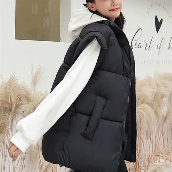women's vests women thick down cotton vest winter autumn solid puffer waistcoat for female stand collar loose sleeveless vest jacket co, Black;white
women's vests women thick down cotton vest winter autumn solid puffer waistcoat for female stand collar loose sleeveless vest jacket co, Black;white