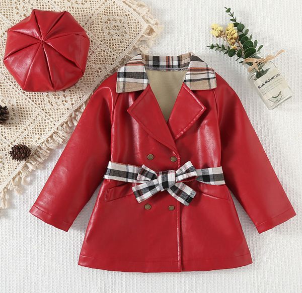 chirstmas girls pu leather trench coat kids lapel double breasted long coats children lattice bows belt princess outwear q8792, Camo
chirstmas girls pu leather trench coat kids lapel double breasted long coats children lattice bows belt princess outwear q8792, Camo