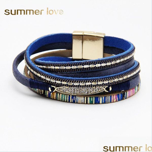 link chain new mtilayer magnetic buckle pu leather bracelet for women men boho fashion crystal bracelets trendy jewelry gift drop de dhbxg, Black
link chain new mtilayer magnetic buckle pu leather bracelet for women men boho fashion crystal bracelets trendy jewelry gift drop de dhbxg, Black