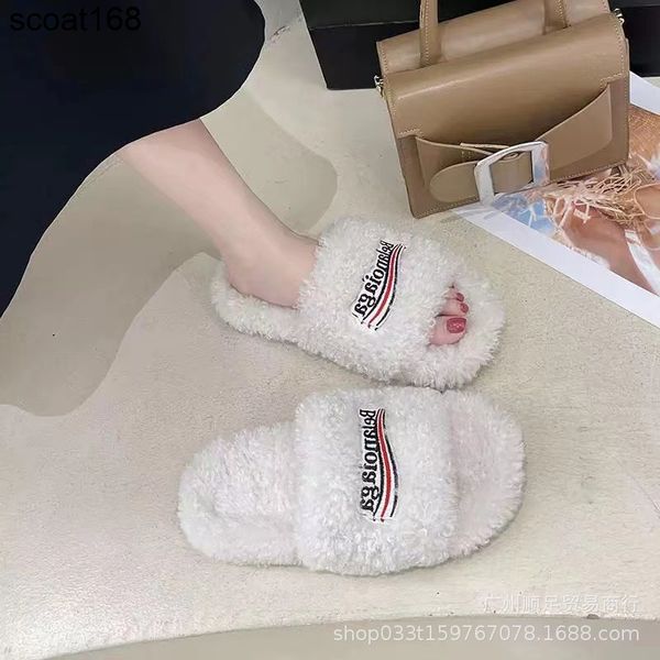 slippers designer balencaigass paris new shijia wool slippers women flat bottom letter embroidery wearing slip on slippers for lovers, Black
slippers designer balencaigass paris new shijia wool slippers women flat bottom letter embroidery wearing slip on slippers for lovers, Black