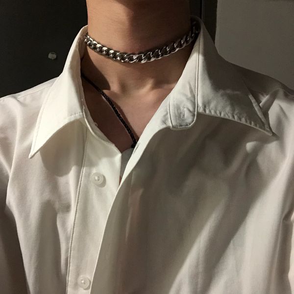 choker necklace jewelry hip-hop punk stickers neck chains stainless steel thick men and women trendy clavicle chain, Golden;silver
choker necklace jewelry hip-hop punk stickers neck chains stainless steel thick men and women trendy clavicle chain, Golden;silver