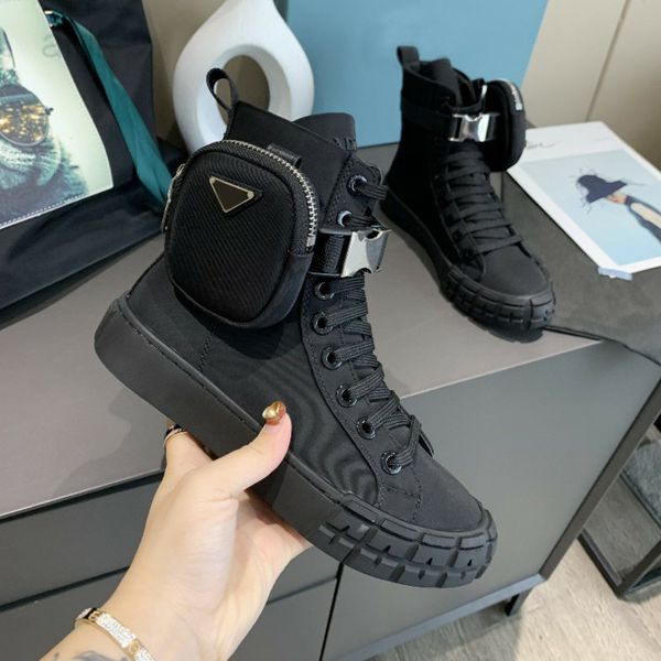 designers wheel re-nylon sneakers women platform casual shoes high with bag combat boots all-match stylist shoe lace up flat, Black
designers wheel re-nylon sneakers women platform casual shoes high with bag combat boots all-match stylist shoe lace up flat, Black