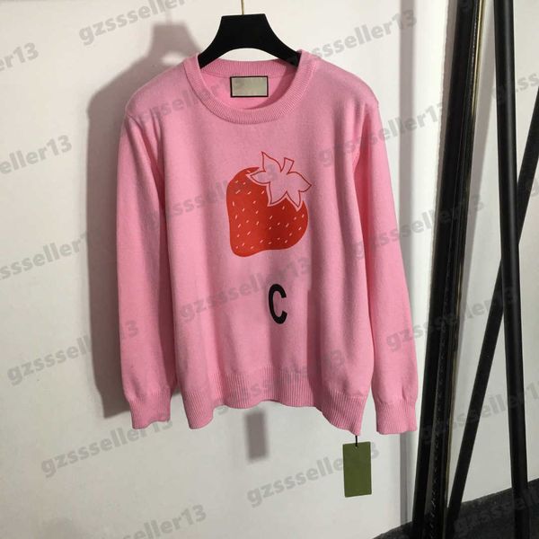 sweaters women designer strawberry letter logo print womens sweater fashion brand round neck long sleeve loose knitted sweater 3 colors, White;black
sweaters women designer strawberry letter logo print womens sweater fashion brand round neck long sleeve loose knitted sweater 3 colors, White;black
