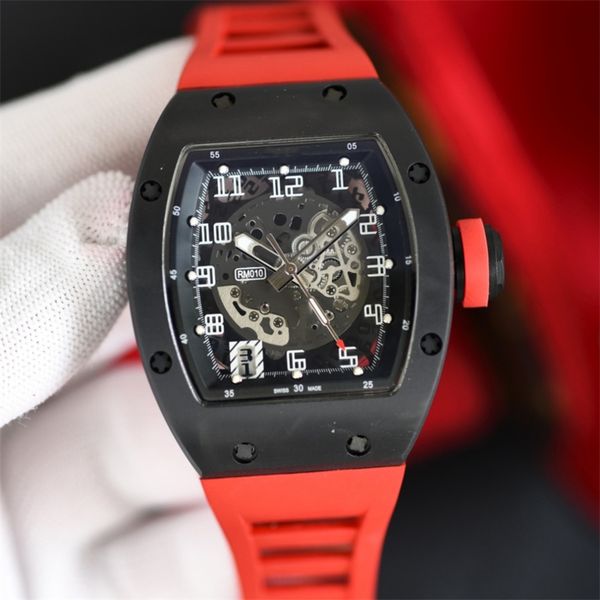 010 montre de luxe mens watches 49x41x15mm automatic mechanical movement scratch resistant mirror glass ceramic case rubber strap luxury wat, Slivery;brown
010 montre de luxe mens watches 49x41x15mm automatic mechanical movement scratch resistant mirror glass ceramic case rubber strap luxury wat, Slivery;brown