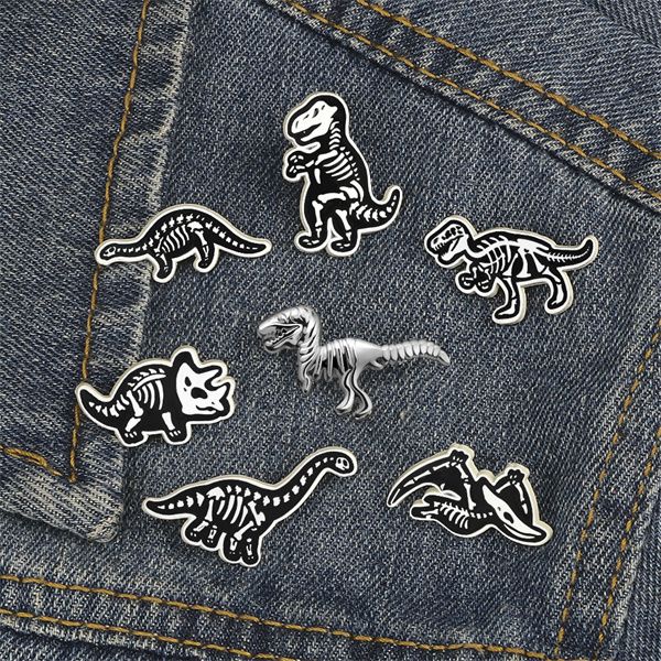 european and american animal skull pins brooches cartoon dinosaur skull lapel backpack cowboy hat badge fashion jewelry gift for friends ac1, Gray
european and american animal skull pins brooches cartoon dinosaur skull lapel backpack cowboy hat badge fashion jewelry gift for friends ac1, Gray
