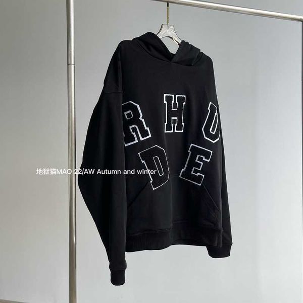 designer hoodie rhudes warm hooded hoodies sweater suit mens womens laif sticker letter high fashion brand loose versatile hooded bodysuit, Black
designer hoodie rhudes warm hooded hoodies sweater suit mens womens laif sticker letter high fashion brand loose versatile hooded bodysuit, Black