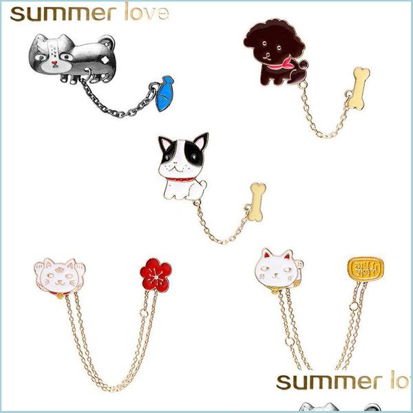 pins brooches new cartton cat fish dog bone with chain brooches fashion animal enamel pin shirt coats collar button badge gift jewel dh3ji, Gray
pins brooches new cartton cat fish dog bone with chain brooches fashion animal enamel pin shirt coats collar button badge gift jewel dh3ji, Gray