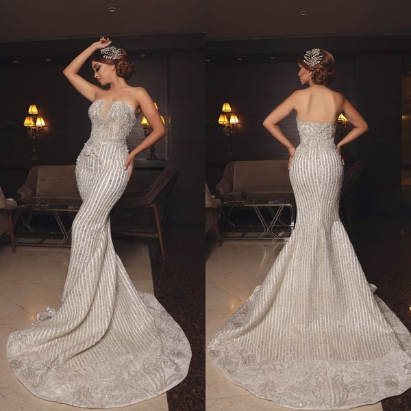 exquisite mermaid wedding dress beading sequined sweetheart neck bridal gowns backless trumpet vestido de noiva plus size, White
exquisite mermaid wedding dress beading sequined sweetheart neck bridal gowns backless trumpet vestido de noiva plus size, White