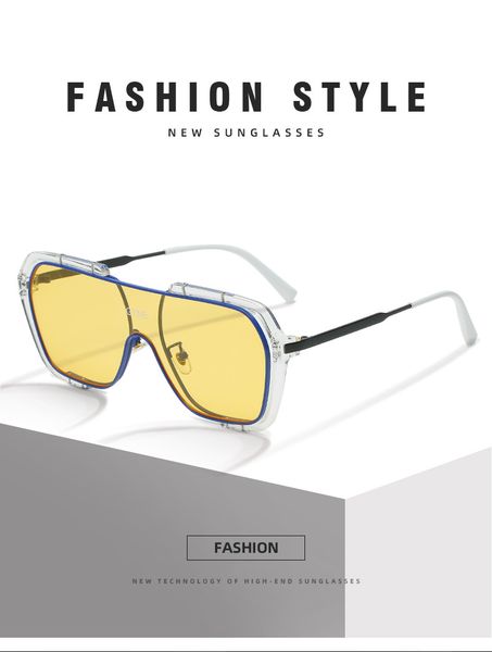 2022 sunglasses net red one piece plastic metal large frame square female ins europe and america retro uv 400 mens eyewear tide sun protecti, White;black
2022 sunglasses net red one piece plastic metal large frame square female ins europe and america retro uv 400 mens eyewear tide sun protecti, White;black