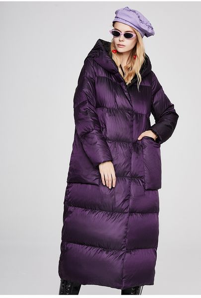 womens down jacket winter fashion designer 90 white duck thick windproof hooded warm profile long jackets, Black
womens down jacket winter fashion designer 90 white duck thick windproof hooded warm profile long jackets, Black