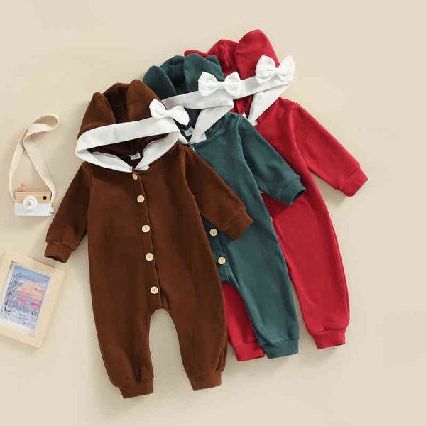 rompers newborn baby girl boy romper contrast color long sleeves button down casual autumn winter hooded jumpsuit baby clothes j220922, Blue
rompers newborn baby girl boy romper contrast color long sleeves button down casual autumn winter hooded jumpsuit baby clothes j220922, Blue