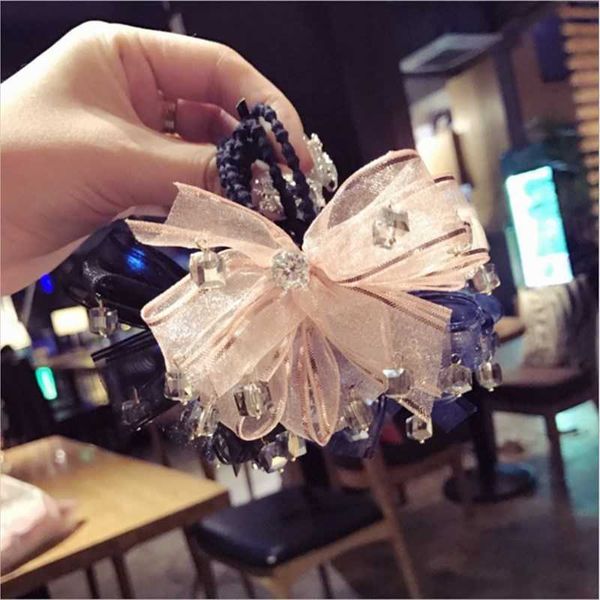 lace bowknot crystal hair rope fashion accessories women solid color high elastic beaded bow hair ring rubber band headwear new, Pink
lace bowknot crystal hair rope fashion accessories women solid color high elastic beaded bow hair ring rubber band headwear new, Pink
