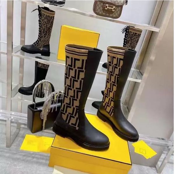 2023 women 's knee boots half boot lace shoes designer luxury letter knitting fashion outdoor socks ladies flat elastic size 35-42, Black
2023 women 's knee boots half boot lace shoes designer luxury letter knitting fashion outdoor socks ladies flat elastic size 35-42, Black