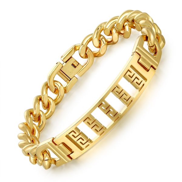 gold great wall pattern link chain casual men and women cool couple's bracelet accessories jewelry, Black
gold great wall pattern link chain casual men and women cool couple's bracelet accessories jewelry, Black