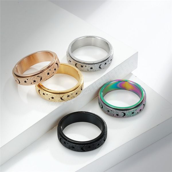 fashion stainless steel spinner ring for women men rotatable frosted engagement anxiety rings wedding couple jewelry, Silver
fashion stainless steel spinner ring for women men rotatable frosted engagement anxiety rings wedding couple jewelry, Silver