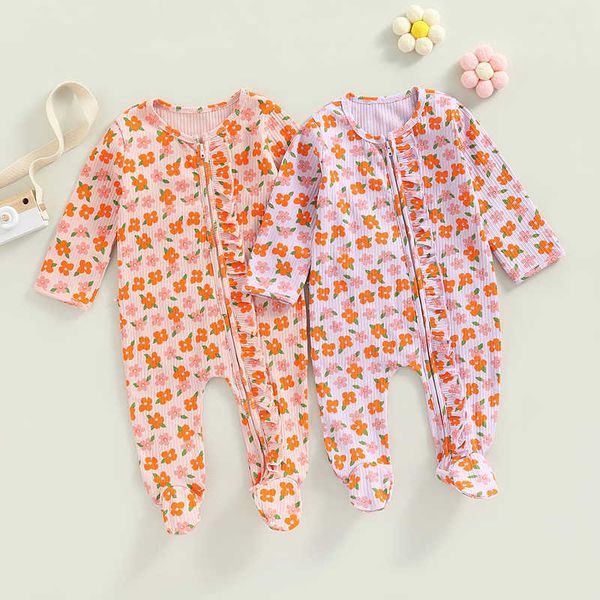 rompers newborn baby girl flower print jumpsuit autumn long sleeves round neck ruffle hidden zipper footed romper j220922, Blue
rompers newborn baby girl flower print jumpsuit autumn long sleeves round neck ruffle hidden zipper footed romper j220922, Blue