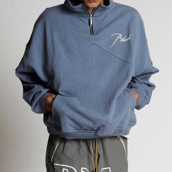 designer hoodie rhudes warm hooded hoodies sweater suit mens womens high autumn and winter st collar half zipper embroidery trend men's, Black
designer hoodie rhudes warm hooded hoodies sweater suit mens womens high autumn and winter st collar half zipper embroidery trend men's, Black