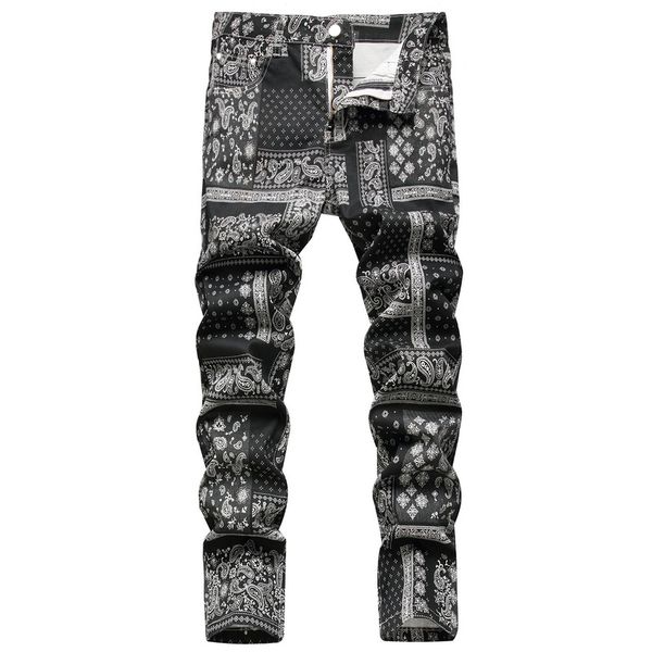 men's jeans men paisley bandanna printed fashion 3d digital painted stretch denim pants slim straight black trousers 220922, Blue
men's jeans men paisley bandanna printed fashion 3d digital painted stretch denim pants slim straight black trousers 220922, Blue