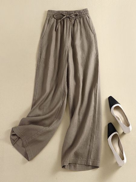 women's pants capris spring and summer loose thin trousers casual cotton linen elastic waist tie nine point wide leg women 220922, Black;white
women's pants capris spring and summer loose thin trousers casual cotton linen elastic waist tie nine point wide leg women 220922, Black;white