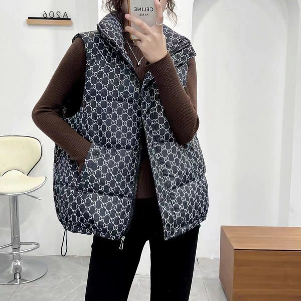 winter women's vest stand collar zipper sleeveless padded puff printed letters jacket overcoat color loose drawstring waistcoat vest co, Black;white
winter women's vest stand collar zipper sleeveless padded puff printed letters jacket overcoat color loose drawstring waistcoat vest co, Black;white