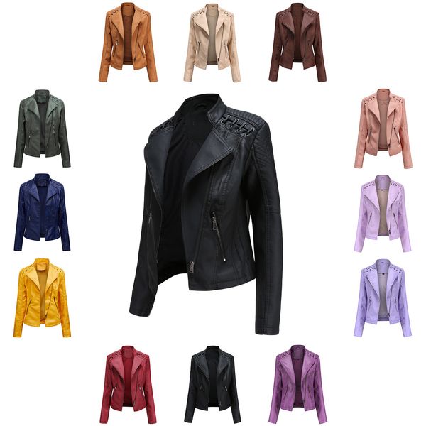 autumn winter pu faux leather jackets women long sleeve zipper slim motor biker leather coat female, Black;brown
autumn winter pu faux leather jackets women long sleeve zipper slim motor biker leather coat female, Black;brown