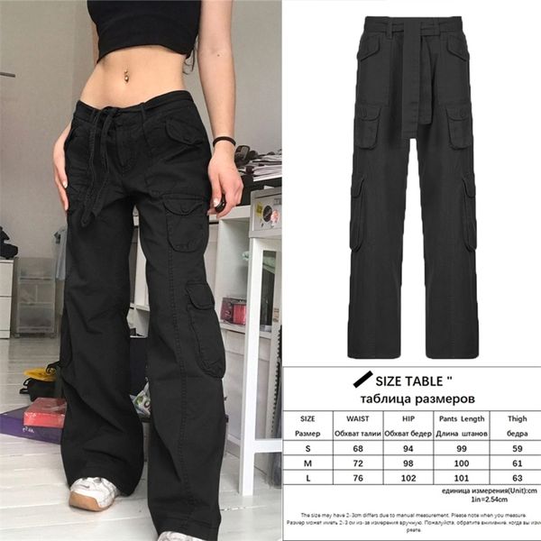 women's pants capris casual cargo pants low waist vintage grey loose streetwear baggy jeans women oversized high street y2k straight tr, Black;white
women's pants capris casual cargo pants low waist vintage grey loose streetwear baggy jeans women oversized high street y2k straight tr, Black;white