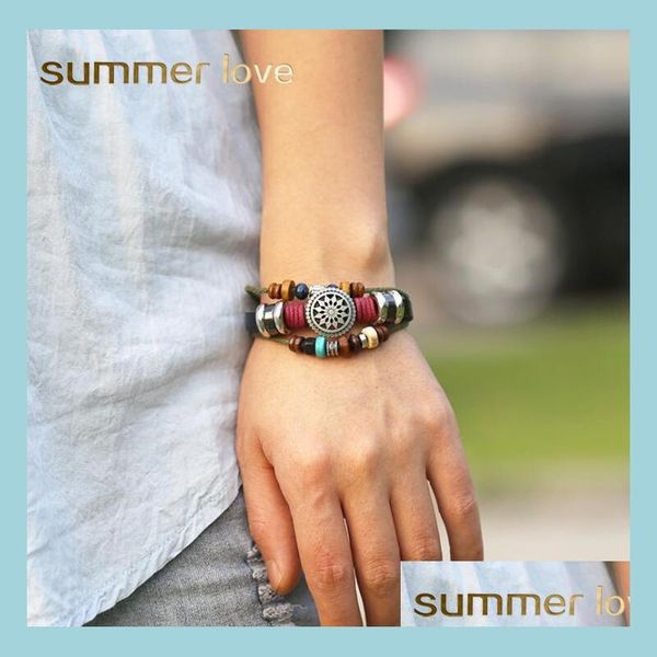 link chain handmade mtilayer beads sun flower charm bracelet for women men yoga chakra leather trendy jewelry gift drop delivery 202 dht1r, Black
link chain handmade mtilayer beads sun flower charm bracelet for women men yoga chakra leather trendy jewelry gift drop delivery 202 dht1r, Black
