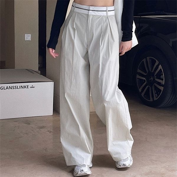 women's pants capris summer women's casual solid color high waist loose wide leg pants 220923, Black;white
women's pants capris summer women's casual solid color high waist loose wide leg pants 220923, Black;white