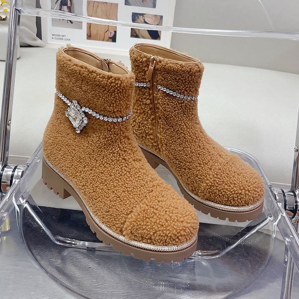wool snow boots designer rhinestone crystal buckle sheepskin womens shoes comfortable warm fashion booties round toes flat bottom fur ankle, Black
wool snow boots designer rhinestone crystal buckle sheepskin womens shoes comfortable warm fashion booties round toes flat bottom fur ankle, Black