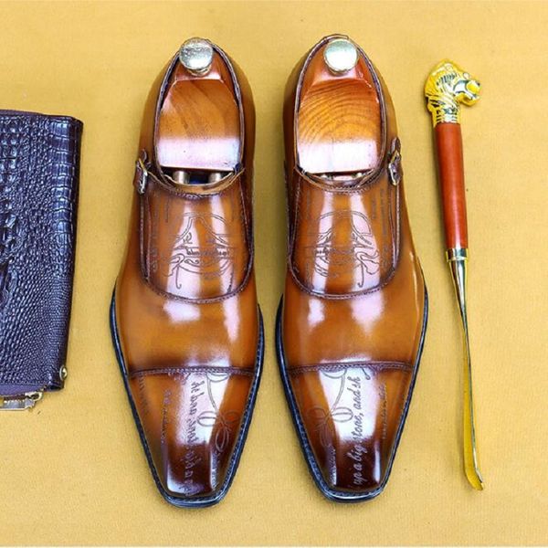 luxury classic mens wedding dress shoes black brown real cow leather monk buckle strap pointed toe oxford loafer shoes da70
luxury classic mens wedding dress shoes black brown real cow leather monk buckle strap pointed toe oxford loafer shoes da70