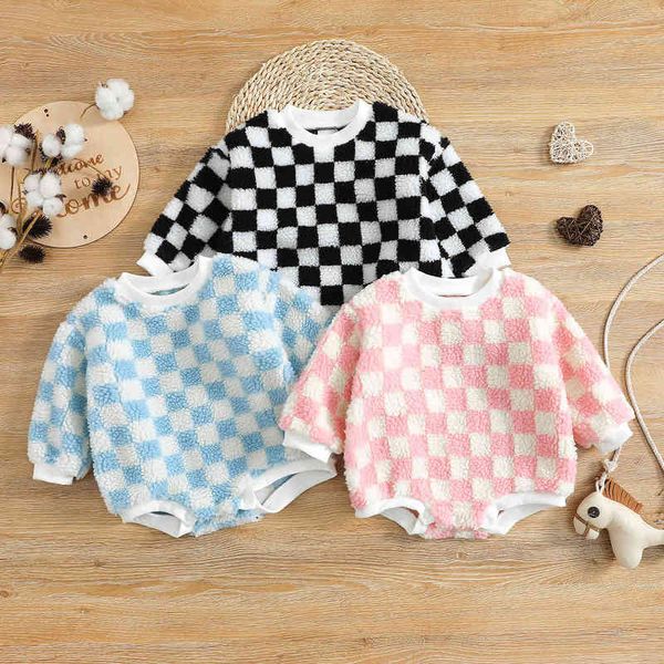 rompers 024m baby fleece plaid romper winter autumn toddler cute long sleeves triangle romper kids baby girls boys jumpsuits j220922, Blue
rompers 024m baby fleece plaid romper winter autumn toddler cute long sleeves triangle romper kids baby girls boys jumpsuits j220922, Blue