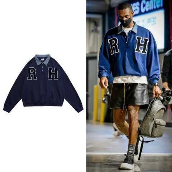 hoody mens women rhudes designers essentials hoodies fashion polo long sleeve towel embroidered cowboy neckline navy stitching ins, Black
hoody mens women rhudes designers essentials hoodies fashion polo long sleeve towel embroidered cowboy neckline navy stitching ins, Black