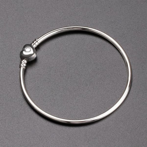 luxury fashion women silver bangle bracelet love heart bracelet for pandora charm european beads bracelet with original box jewelr260r, Black
luxury fashion women silver bangle bracelet love heart bracelet for pandora charm european beads bracelet with original box jewelr260r, Black