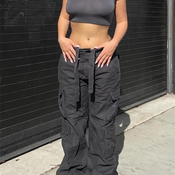 women's pants capris vintage cargo pants overalls baggy jeans women casual fashion y2k 90s streetwear big pockets high waist straight d, Black;white
women's pants capris vintage cargo pants overalls baggy jeans women casual fashion y2k 90s streetwear big pockets high waist straight d, Black;white