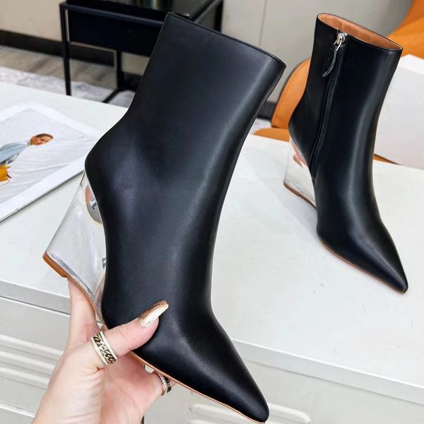 onlymaker women poited boots toe metal thin high hell ankel booties side zipper fashion blaclk red boot, Black
onlymaker women poited boots toe metal thin high hell ankel booties side zipper fashion blaclk red boot, Black