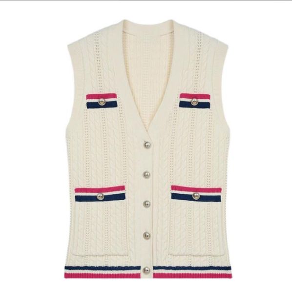 906 l 2022 runway women sweater v neck flora print red striped sleeveless women's sweaters qianhe, White;black
906 l 2022 runway women sweater v neck flora print red striped sleeveless women's sweaters qianhe, White;black