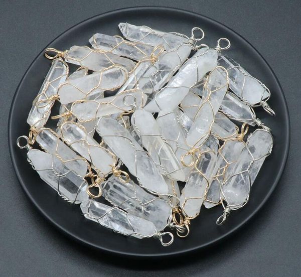 natural stone wire winding irregular rock crystal charms clear quartz pendants for women necklace jewelry making, Bronze;silver
natural stone wire winding irregular rock crystal charms clear quartz pendants for women necklace jewelry making, Bronze;silver