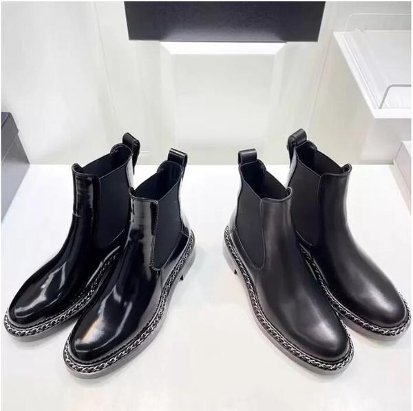 women 's ankle boots motorcycle boots metal chain winter fashion elastic leather smooth shiny r luxury flat heel cuff chelsea rider siz, Black
women 's ankle boots motorcycle boots metal chain winter fashion elastic leather smooth shiny r luxury flat heel cuff chelsea rider siz, Black