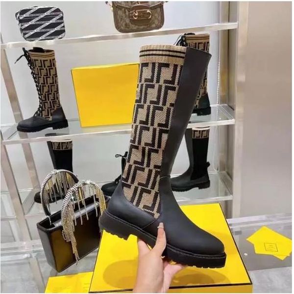 luxury 2022 outdoor fashion women's inch knitted socks boots thigh high breathable elastic pointed toe short heel, Black
luxury 2022 outdoor fashion women's inch knitted socks boots thigh high breathable elastic pointed toe short heel, Black